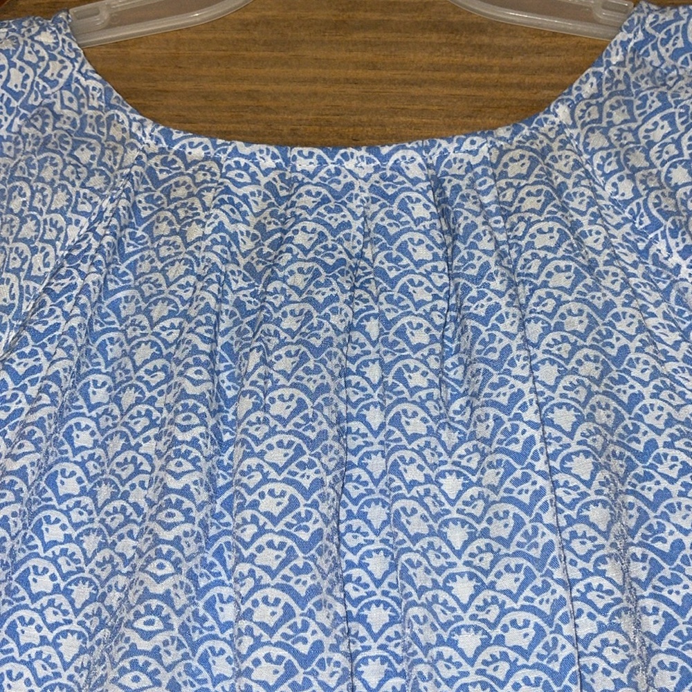 Bit & Bridle Women’s Boat Neck Short Sleeve Blue/white Top Size 1X Lightweight - Picture 9 of 10